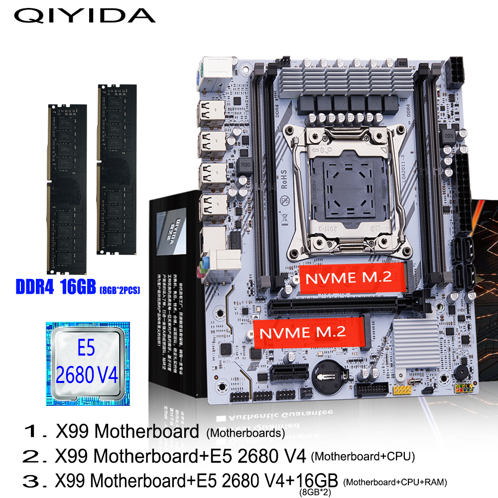 Home Cooking Videos - QIYIDA X99 Motherboard Set Kit LGA2011-3