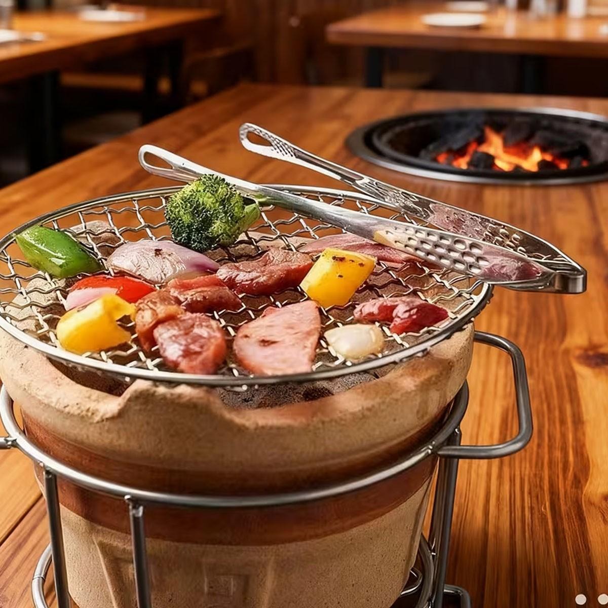 Home Cooking Japanese Food - 1pcs Stainless Steel Korean BBQ Grill