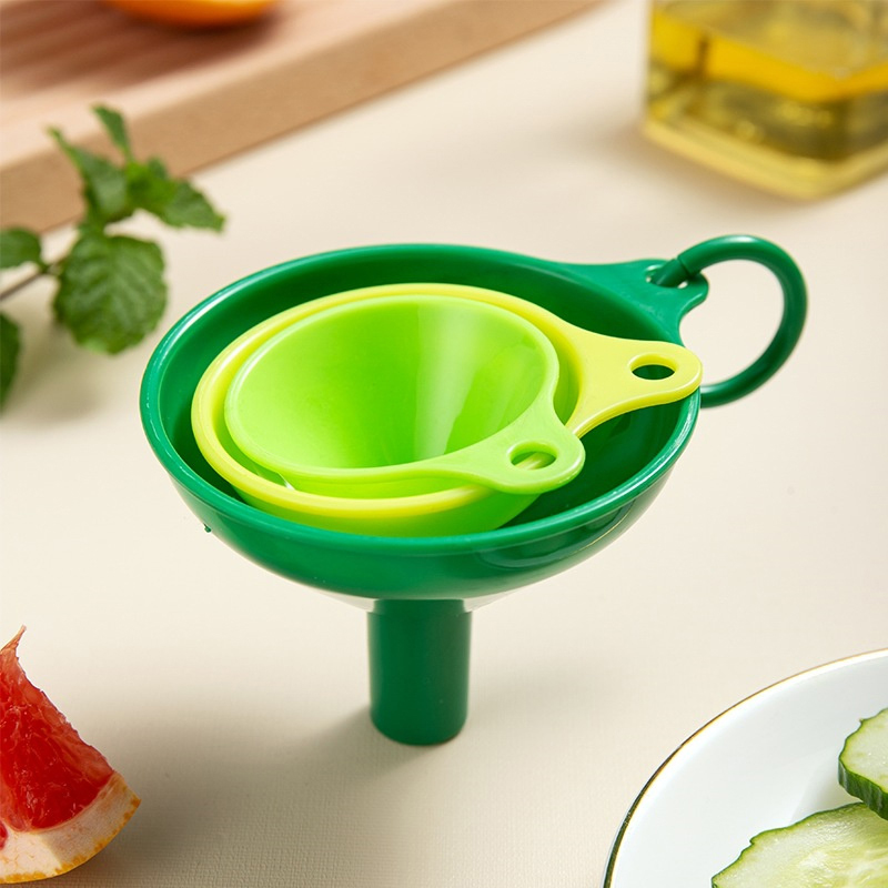 3Pcs Set Kitchen Funnel Dispen - Home Cooking Oil ulasan dan harga