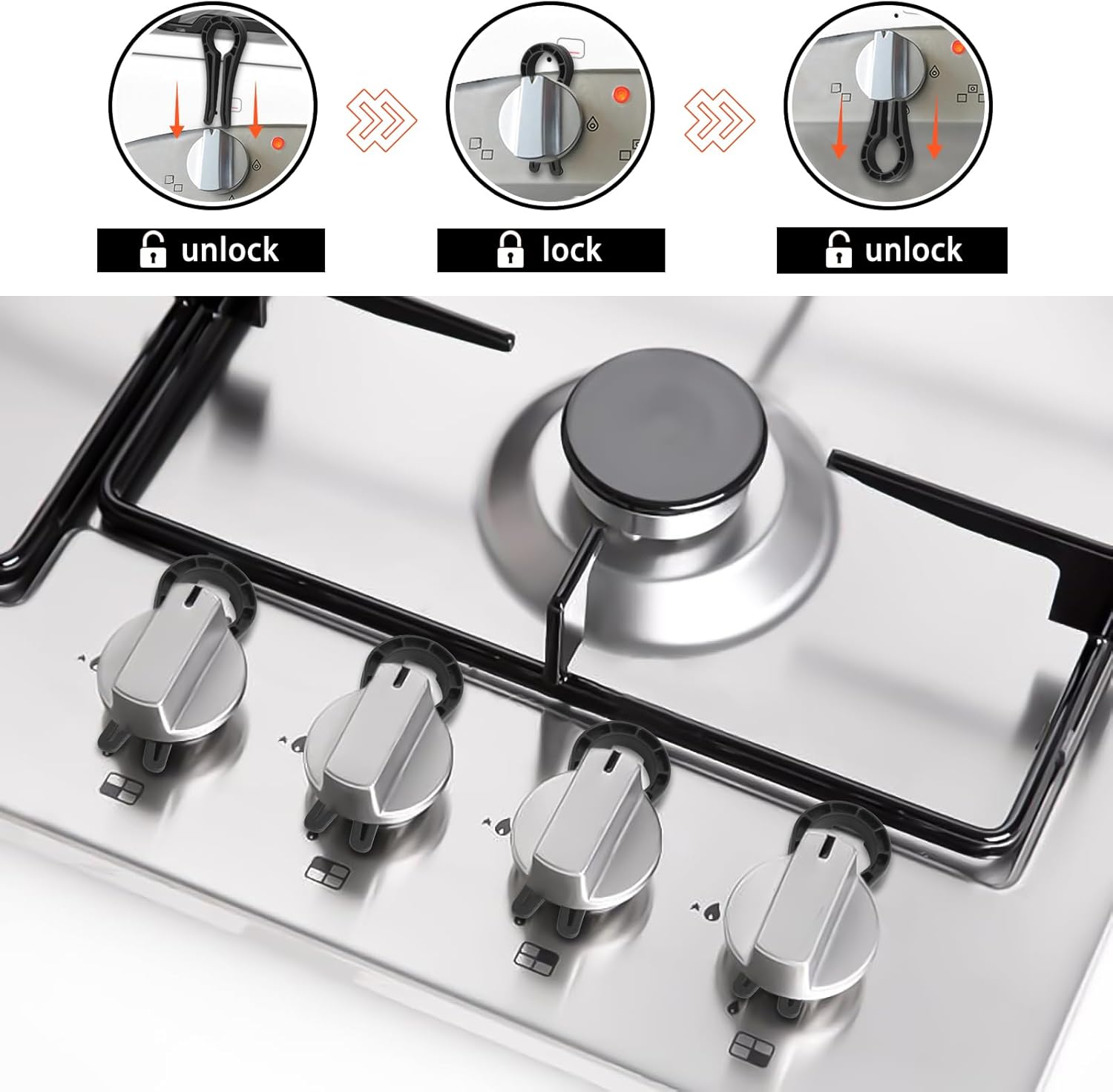 Stove Knob Locks Child Proof S - Home Cooking Gas ulasan dan harga