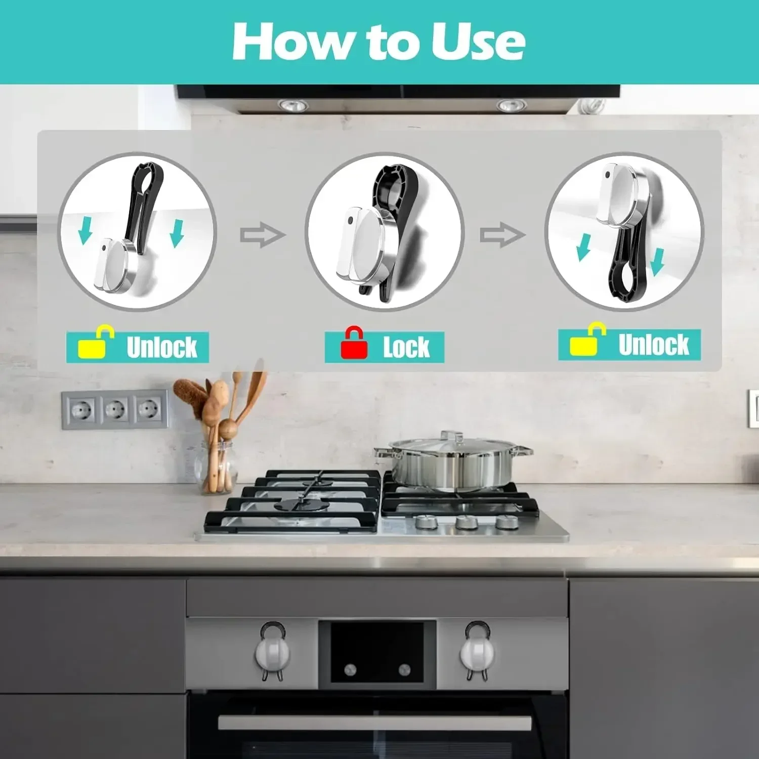 Stove Knob Locks Child Proof S - Home Cooking Gas ulasan dan harga