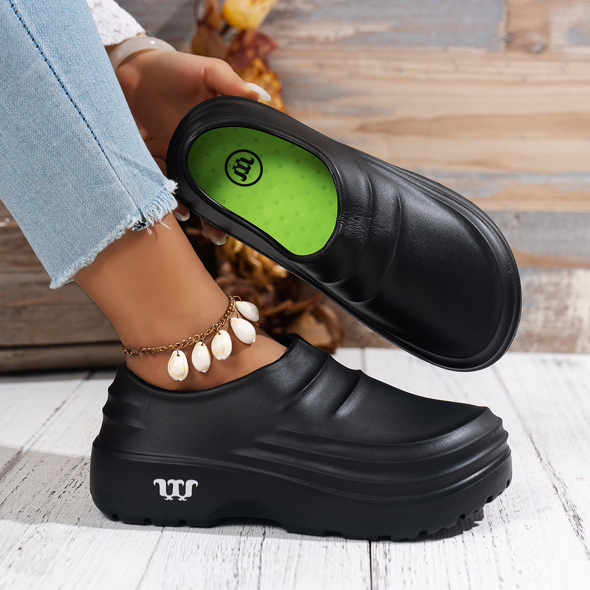 Women's Thick-Soled Kitchen Sl - Home Cooking Oil ulasan dan harga