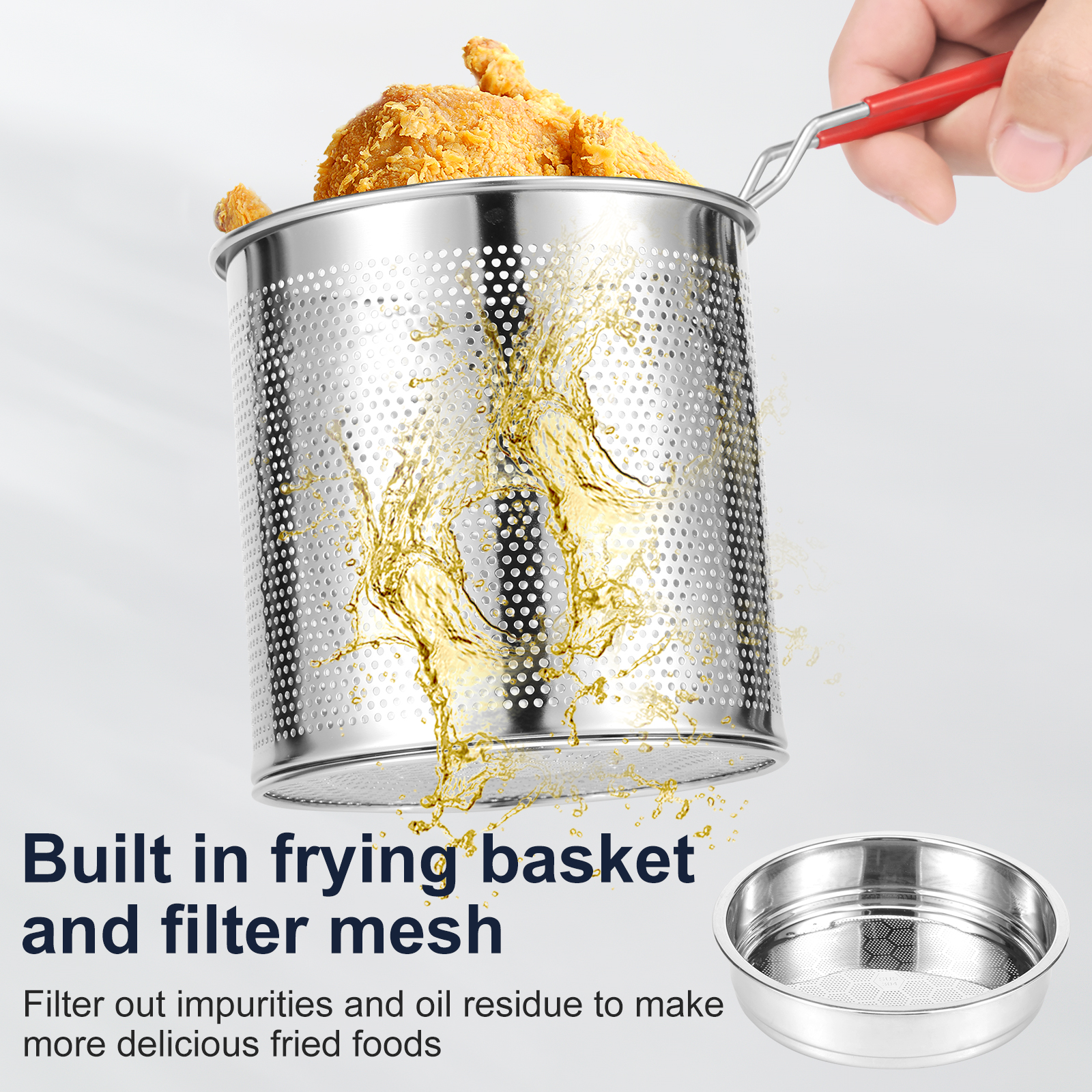 Deep Fryer Pots Stainless Stee - Home Cooking Oil ulasan dan harga