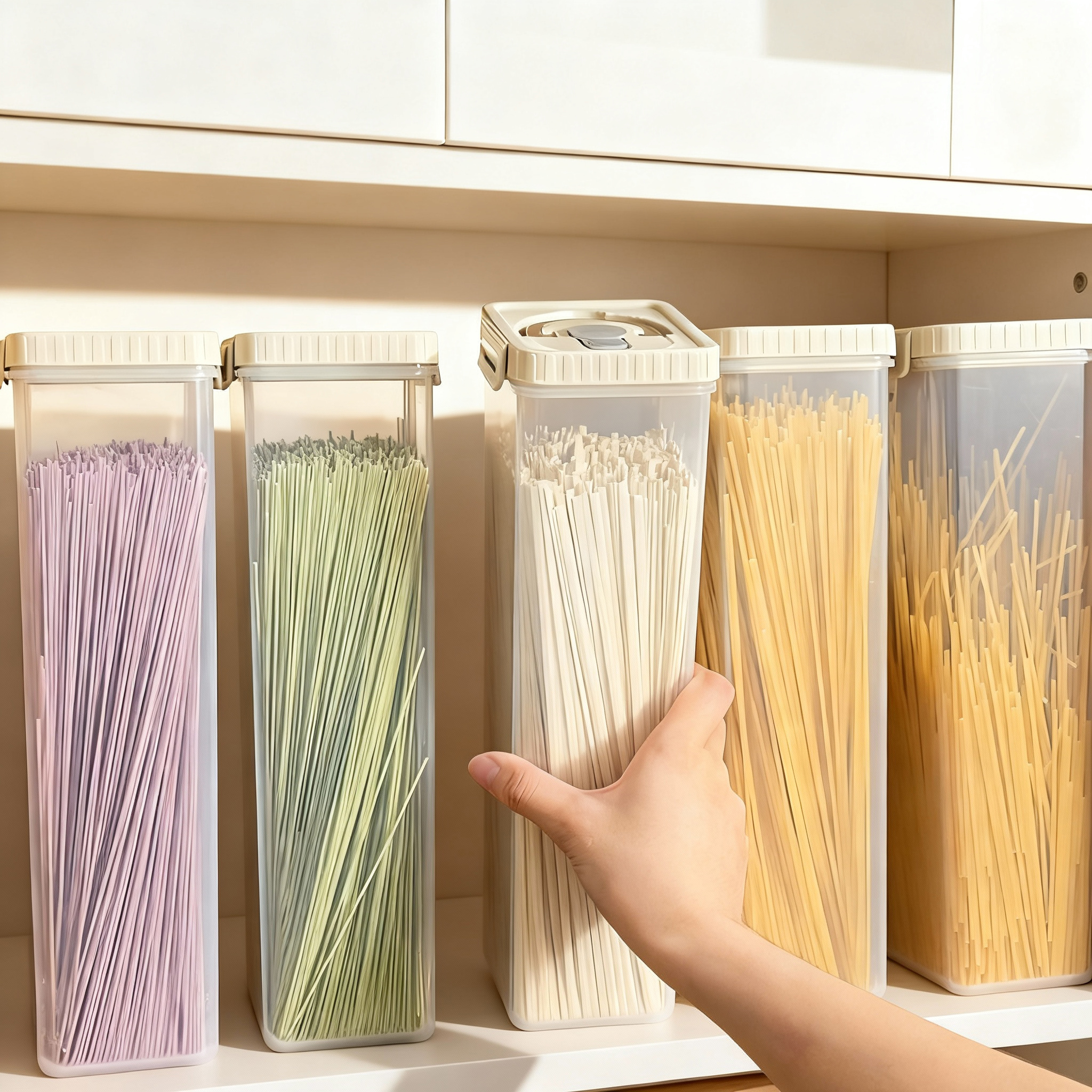 Noodles Sealed Storage Box Wit - Home Cooking Food ulasan dan harga