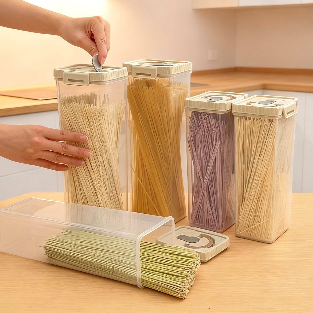 Noodles Sealed Storage Box Wit - Home Cooking Food ulasan dan harga