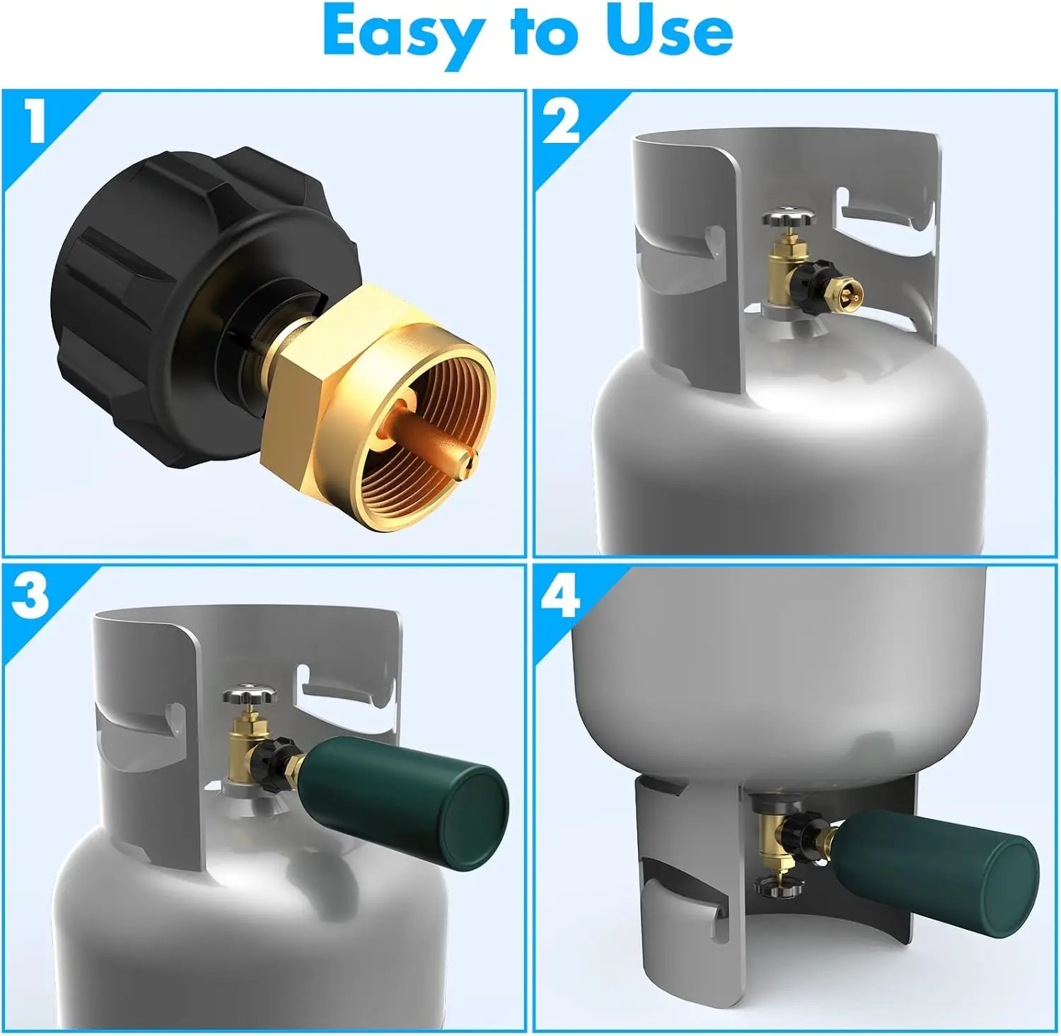 Brass Refill Adapter for 1LB B - Home Cooking Gas ulasan dan harga