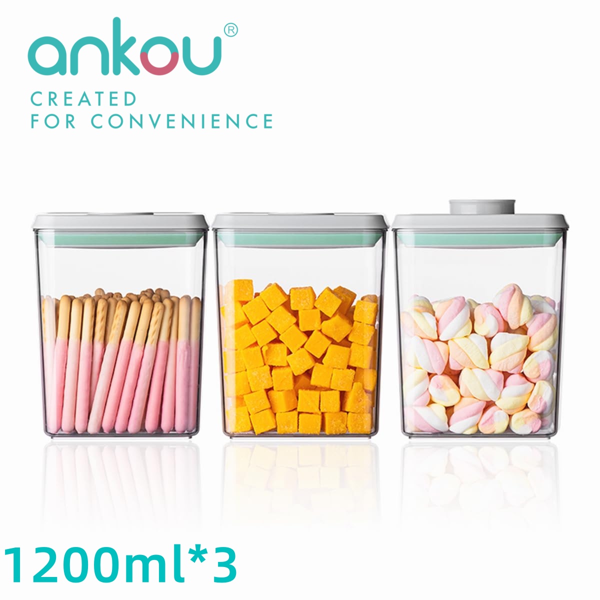 Ankou 3Pcs 1.2L Pop Airtight F - Home Cooking Food ulasan dan harga