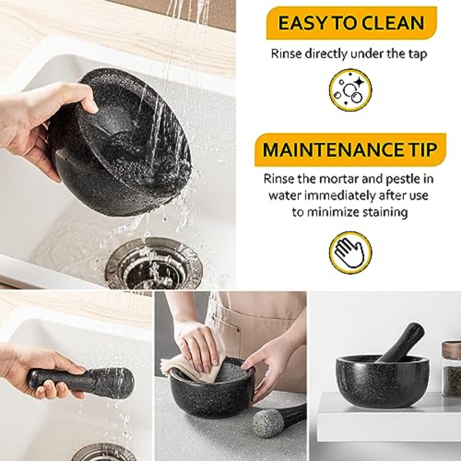 Velaze Large Mortar and Pestle - Mortar Pestle Granite ulasan dan harga