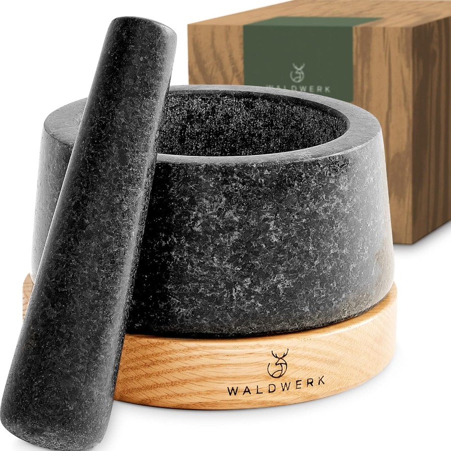 WALDWERK Mortar and Pestle Set - Mortar Pestle Granite ulasan dan harga