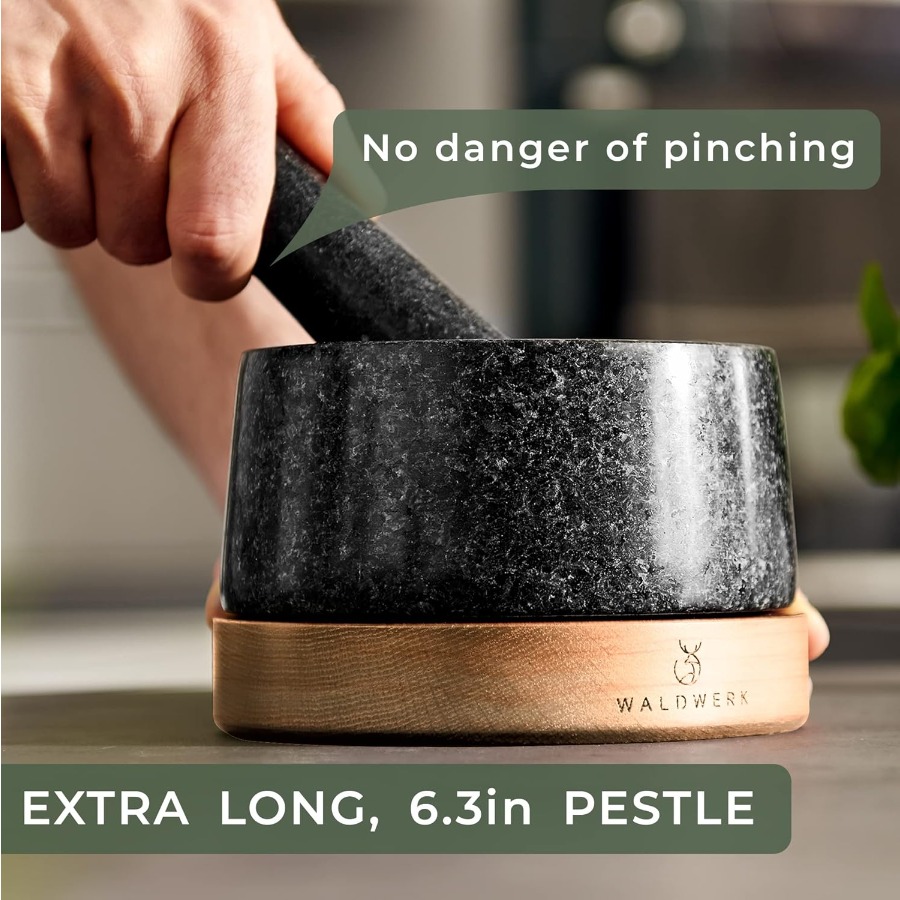 WALDWERK Mortar and Pestle Set - Mortar Pestle Granite ulasan dan harga