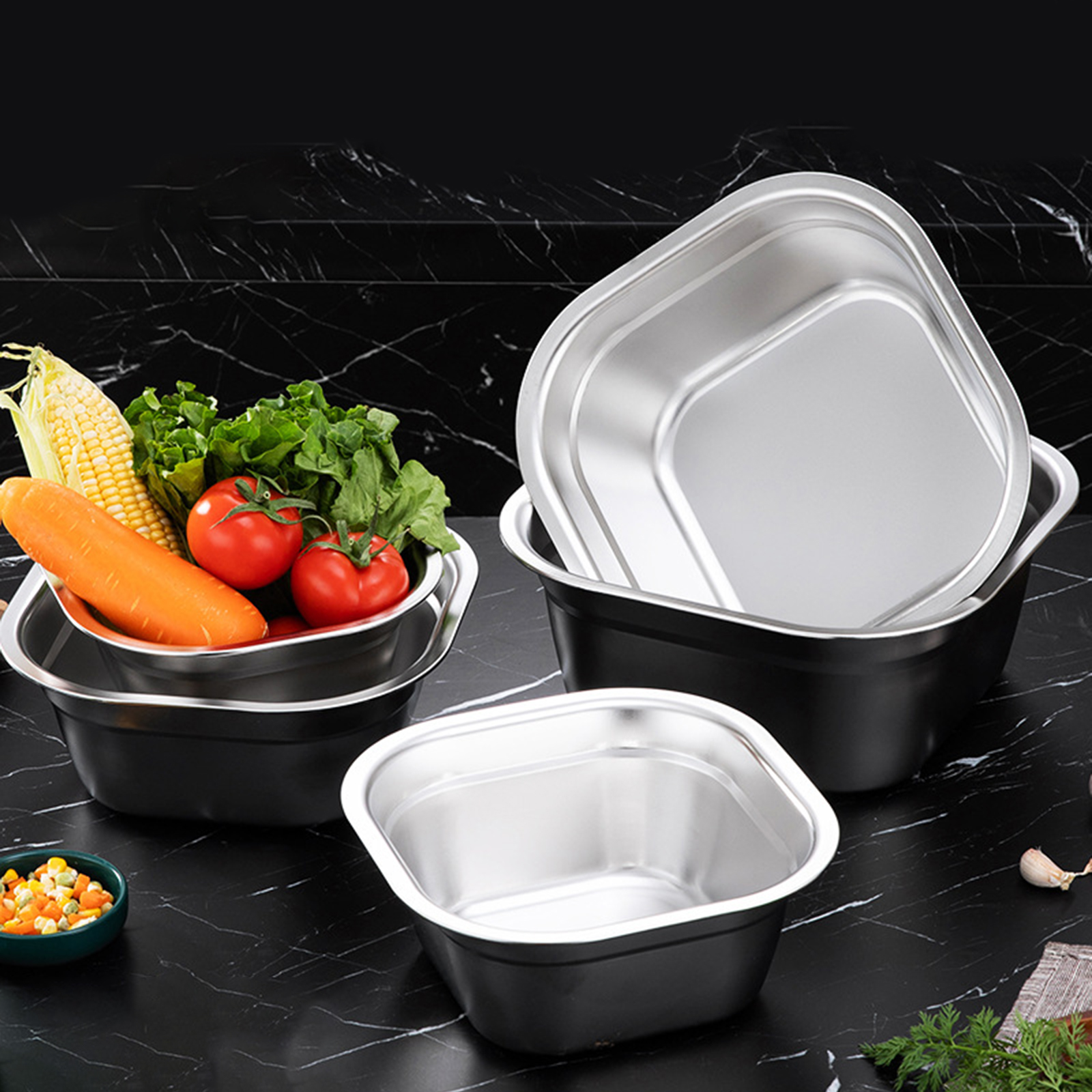Stainless Steel Square Basin V - Home Cooking Food ulasan dan harga