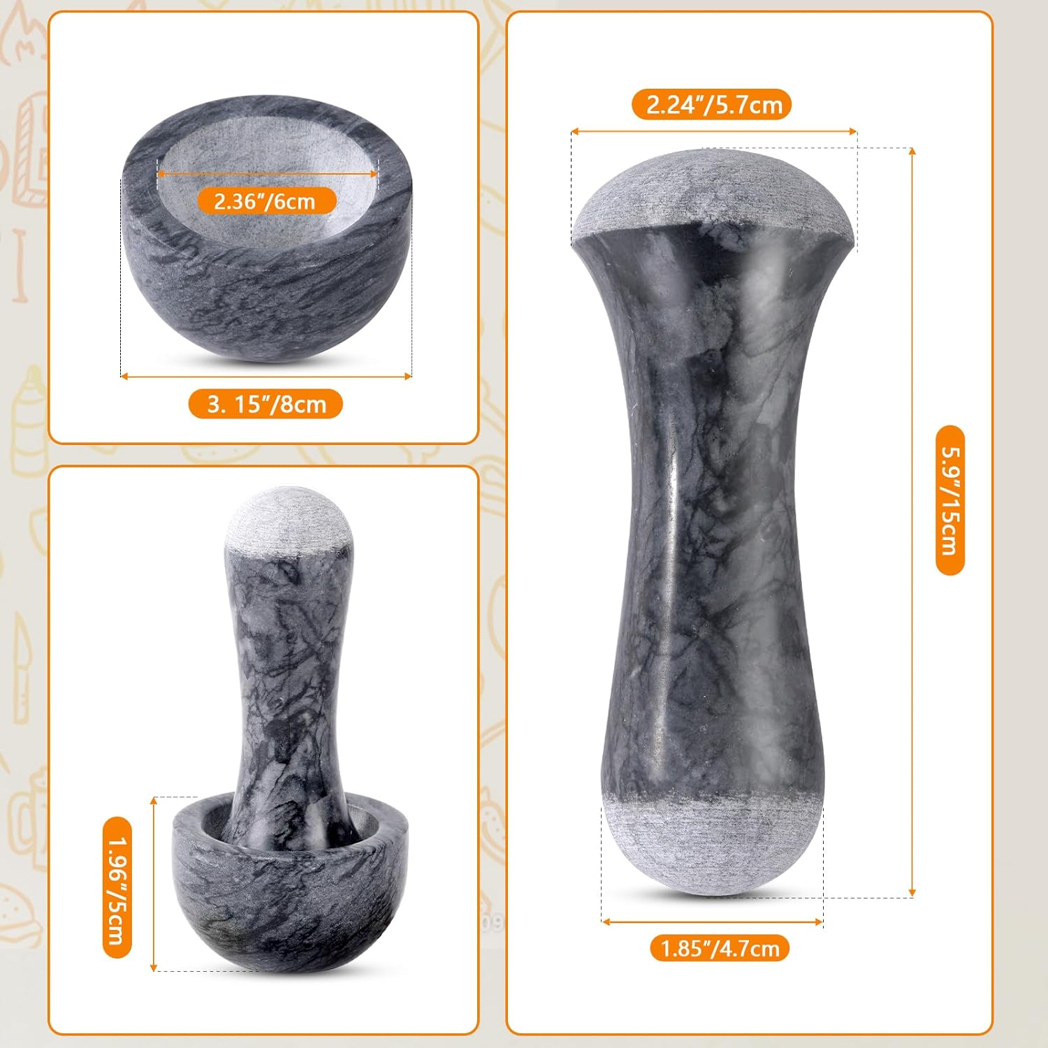 Mini Marble Mortar and Pestle  - Mortar Pestle Granite ulasan dan harga