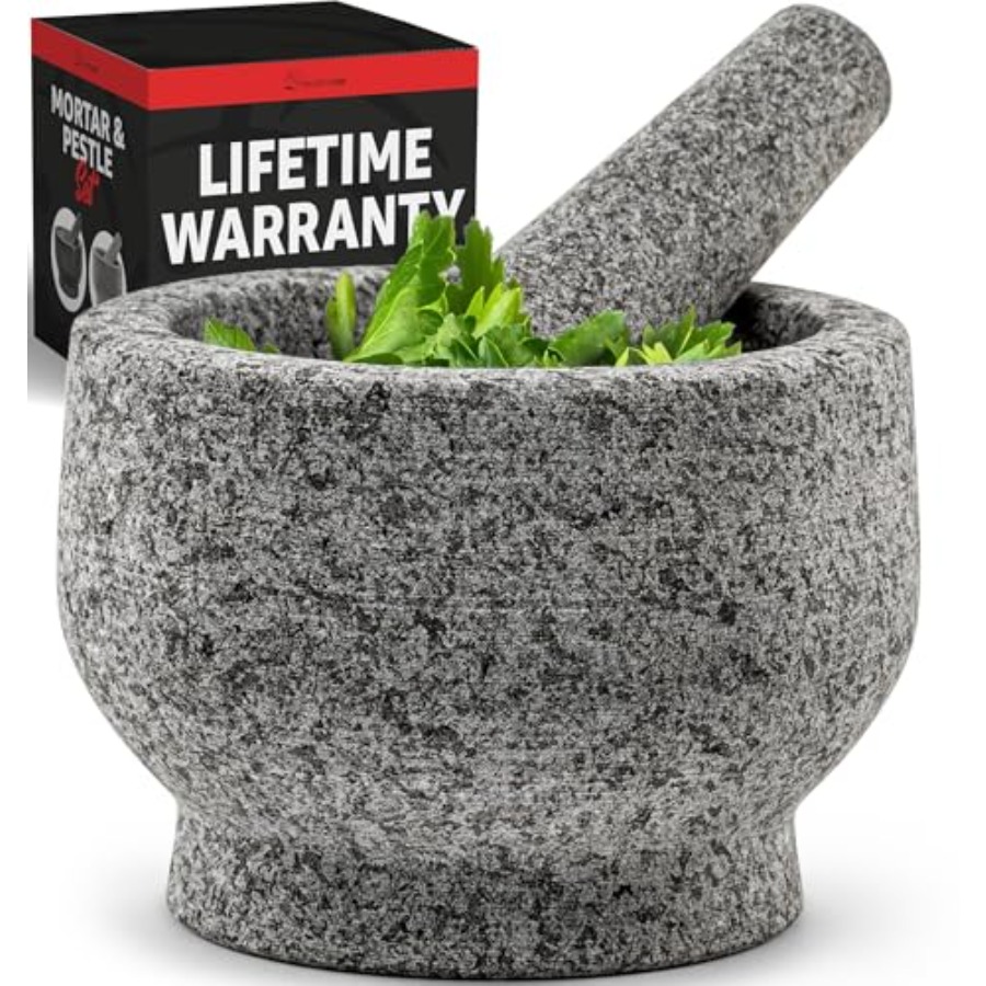 PriorityChef Large Mortar and  - Mortar Pestle Granite ulasan dan harga
