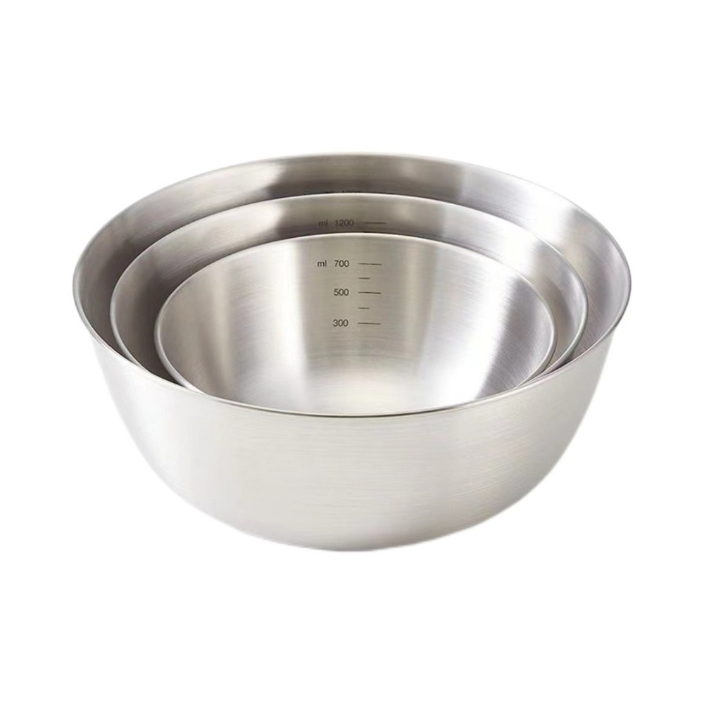 3pcs Stainless Steel Bowl Set  - Home Cooking Food ulasan dan harga