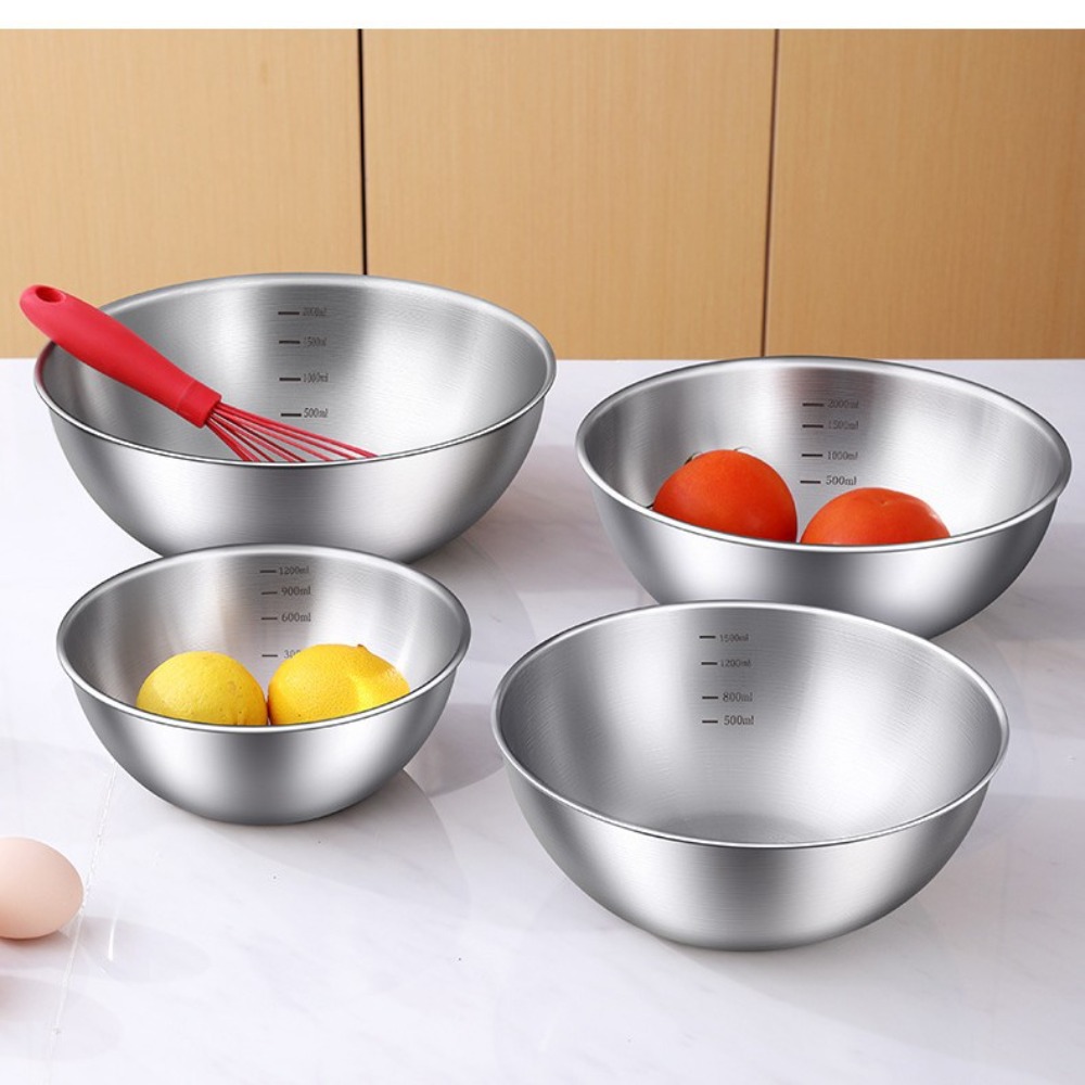 3pcs Stainless Steel Bowl Set  - Home Cooking Food ulasan dan harga