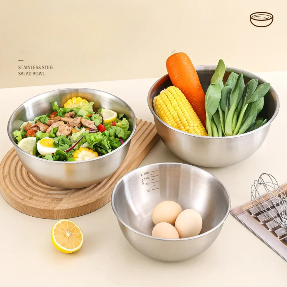 3pcs Stainless Steel Bowl Set  - Home Cooking Food ulasan dan harga