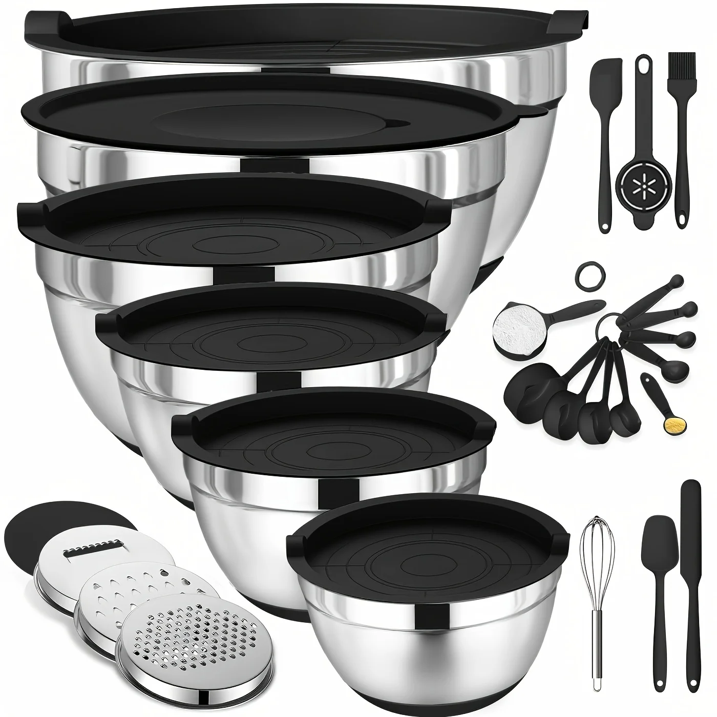 Set of Mixing Bowls Made of St - Home Cooking Food ulasan dan harga
